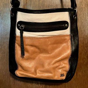 The Sak Crossbody Handbag Women S Brown Patch Leather Lined Purse Shoulder Bag